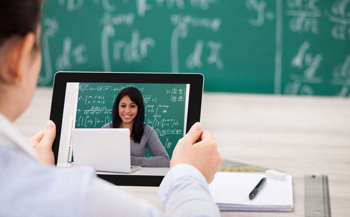 Woman Having Videochat With Digital Tablet
