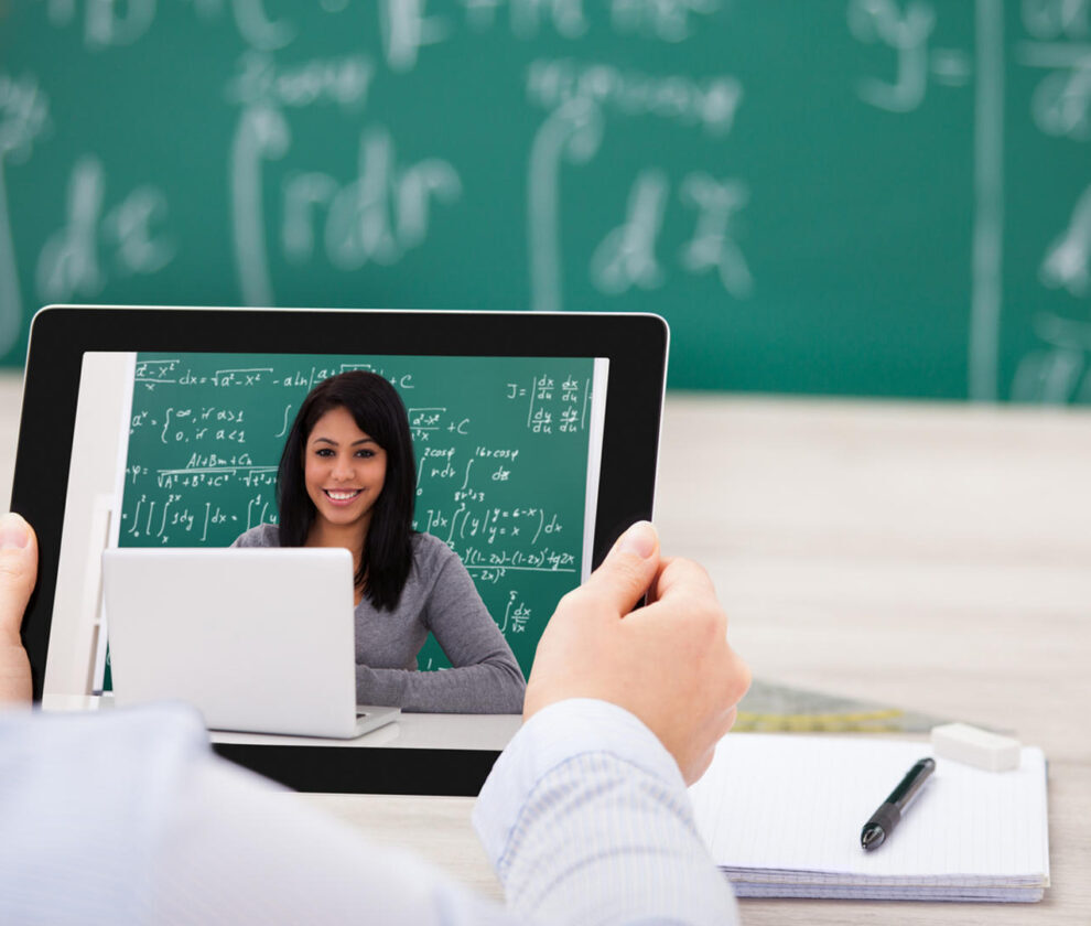 Woman Having Videochat With Digital Tablet